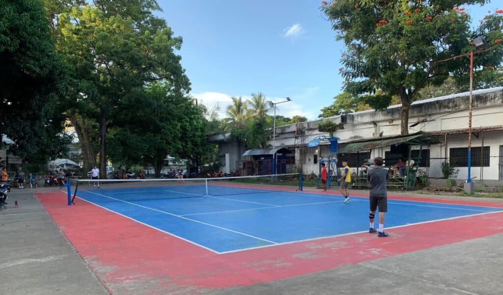 Hard tennis court in Dumaguete at Praxevilla Tennis Club.