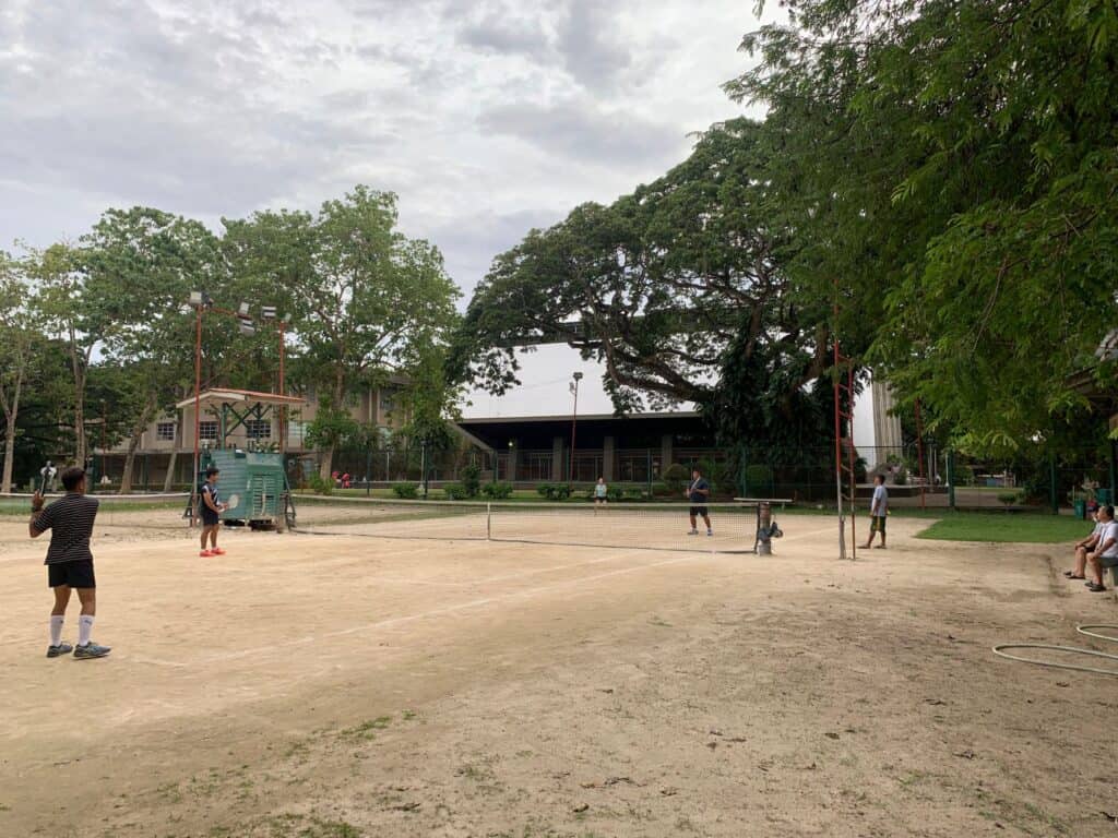 Tennis in Dumaguete at Silliman University