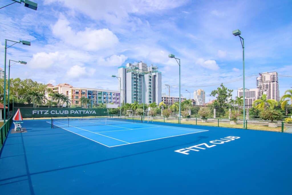 Fitz Club tennis court in Pattaya, Thailand