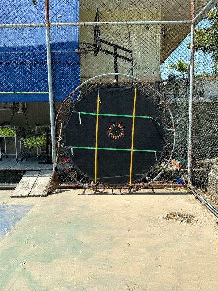 TOS Tennis Academy - trampoline target hitting wall for tennis in Pattaya Thailand