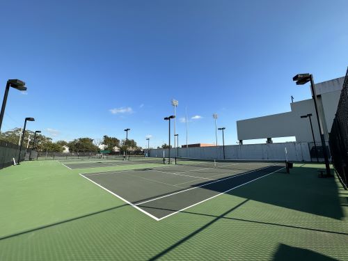 Jack Adams tennis center in downtown Charleston, SC next to the Citadel football stadium