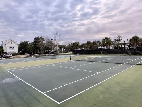Tennis courts on Sullivan's Island on Middle Street.