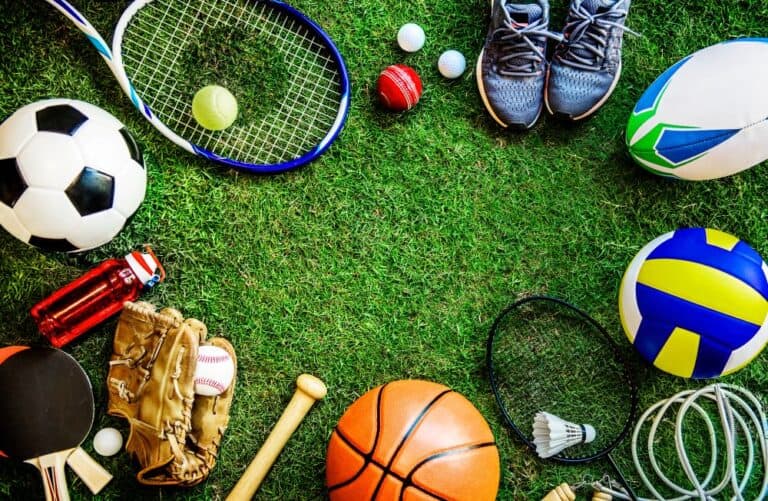 Image of a variety of sports. The best cross training sports for tennis.