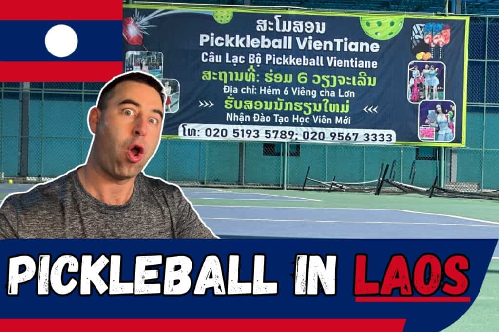 Featured image about playing pickleball in Vientiane, Laos guide.
