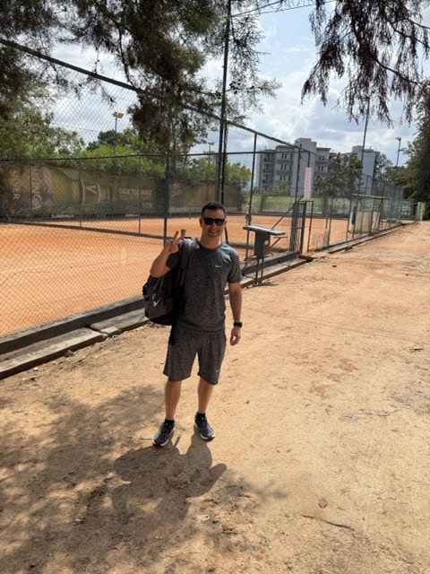 Nyarutarama Sports Centre tennis courts in Kigali, Rwanda.