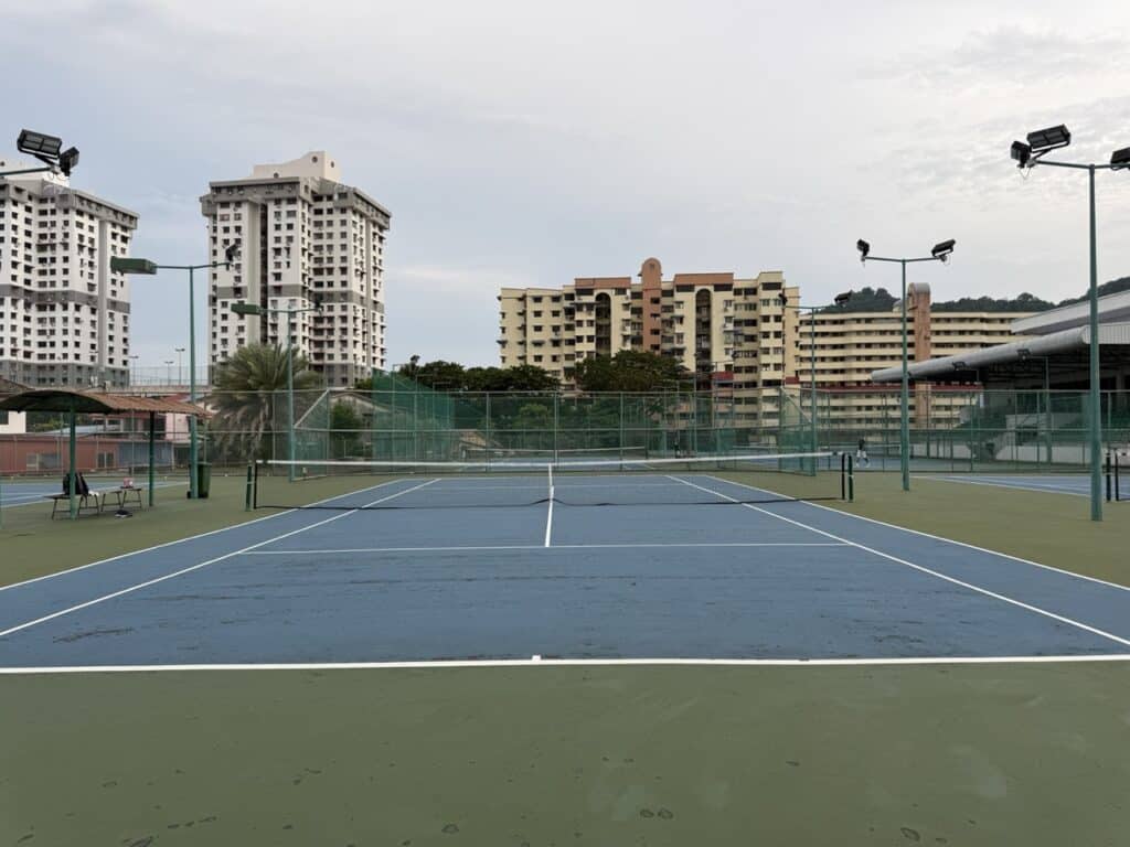 USM tennis courts in Georgetown, Penang, Malaysia,